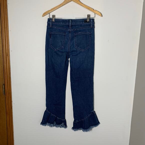 Womens Paige Hoxton Straight Ankle High Waist Ruffle Hem Jeans Size 28 EUC! - Picture 3 of 4
